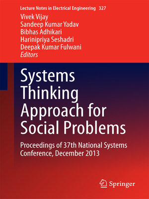 cover image of Systems Thinking Approach for Social Problems